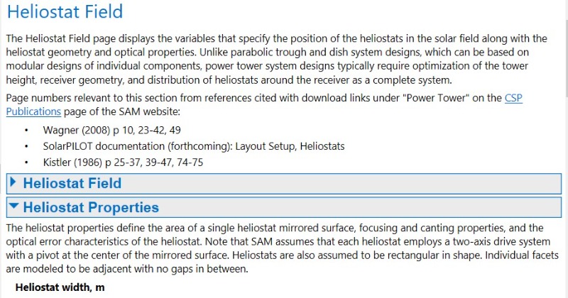 heliostat geometry - SAM Forum - System Advisor Model - SAM